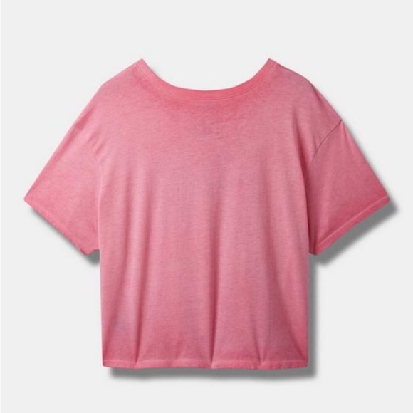 Palm Springs Relaxed Fit Signature Jersey Crew Neck Crop Tee - Picture 2 of 2